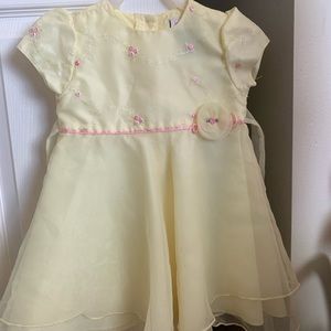 Yellow formal floral dress